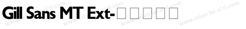 Gill Sans MT Ext字体转换